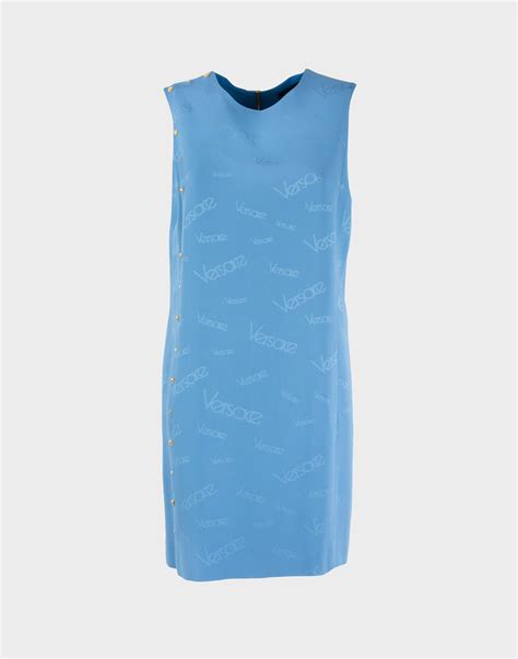 vestito versace azzurro|Versace Collection .